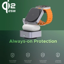 中国 3in1 3 in 1无线充电器25W QI2无线充电模块 制造商