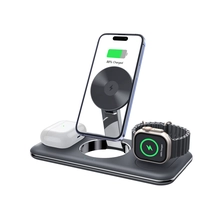China 15 W faltbares 3-in-1-Wireless-Ladegerät, individuelles 3-in-1-Magnet-Klapp-Wireless-Ladegerät 3-in-1-Wireless-Ladegerät Hersteller