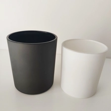 China matte white and matte balck glasss candle vessels 8oz 12oz wholesales manufacturer