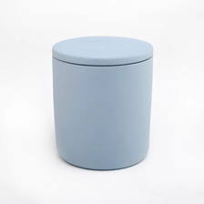 China blue concrete candle jar with lid modern style 8 oz manufacturer