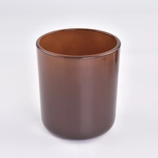 China 14-16oz wholesale amber glass candle holders with round bottom manufacturer