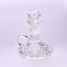 China Wholesale kettle shape glass candle holder crystal pillar candlestick manufacturer