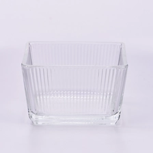 China 6oz 7oz wide glass candle jars with textures candle holders manufacturer