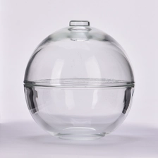 China hot sale round ball glass cande jars with glass lid wholesaler manufacturer