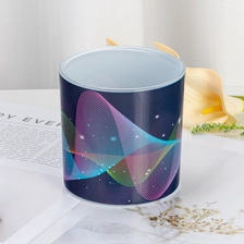 China 16oz popular glass candle jars with colorful printing manufacturer