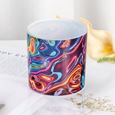 China Multi color decorative glass candle jars for home decoration manufacturer
