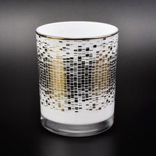 China luxury glass container for candle making, glass candle jars candle holder manufacturer
