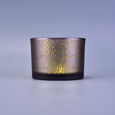 China luxury glass candle holder for home decor, decorative glass candle jar with laser pattern manufacturer