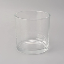 China large clear candle vessel, transparent round candle holder manufacturer