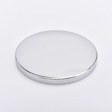 China silver metal lid, candle holder cover shiny container lid manufacturer
