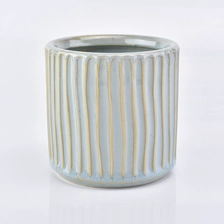 China green glazed ceramic vessel for candles, 16 oz ceramic candle holder manufacturer