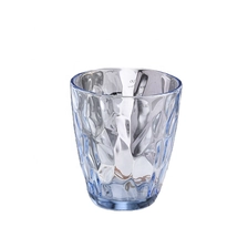 China transparent blue glass candle holders with knock patterns manufacturer