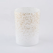 China matte white empty glass candle holders in bulk manufacturer