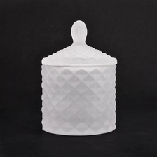China 110ml Frosted White Glass Candle Jars with Lids Home Decor Wholesales manufacturer