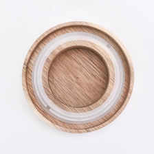 China sandal wood lid with silicone seal for glass candle vessels candle accessory wholesales manufacturer
