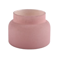 China matte pink scented decorative glass candle jars manufacturer