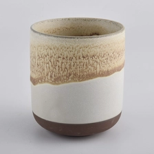 China fancy ceramic candle jars candle containe, round bottom ceramic vessel for home decor manufacturer