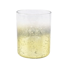 China gold decorative glass candle holders for 10oz of candle filling manufacturer