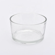 China 24oz Clear Short and Wide Glass Candle Holder Home Decor Wholesales manufacturer