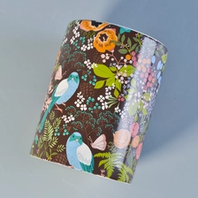 China ceramic cylinder candle holder decals, decorative ceramic candle jars wholesale manufacturer