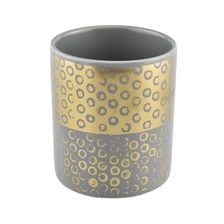China glazed decorative ceramic candle containers for home decoration manufacturer