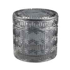 China Wholesales luxury decorative scented glass candle container jar and lid manufacturer
