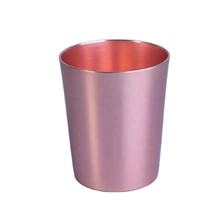 China Aluminum Cylinder Pink Metal Candle Jars Metal Container for Wedding Decor in bulk manufacturer