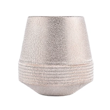 China textured finished colorful ceramic candle jars manufacturer
