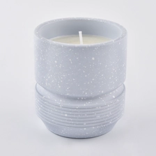 China light blue concrete candle jars with white spots manufacturer
