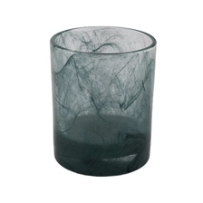 China 6oz cloudy finished glass candle jars manufacturer