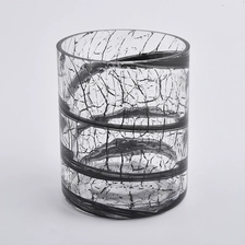 China straight sided hand made glass candle holders manufacturer