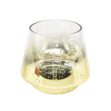 China gold electroplating glass candle containers manufacturer