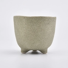 China light green candle holder for home decor, matte ceramic jar in bulk manufacturer