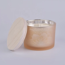 China wide glass candle vessel, glass jar for candle making wick candle jar manufacturer
