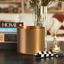 China 100ml copper candle vessel, gold tealight metal holders manufacturer