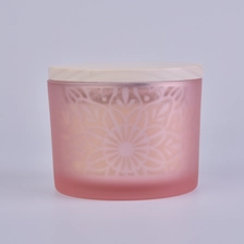 China decorative glass candle holder with wooden lid, shiny silver inside laser pattern finishing manufacturer