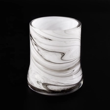 China ground glass vessel hand made glass candle container manufacturer