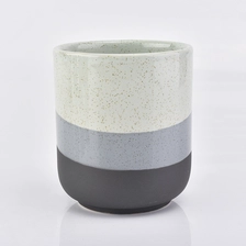 China cold color glazed ceramic candle container, curved bottom ceramic candle jar 12oz manufacturer