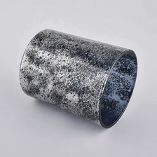 China metal painting decorative glass candle jars for home fragrance manufacturer