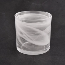 China white stained glass votive candle holders, unique glass candle jar manufacturer