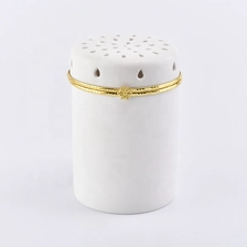 China Luxury  ceramic votive candle jars candle vessel with lid home decor in bulk manufacturer