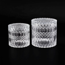 China glass candle jar with lid for home decor, empty glass container manufacturer