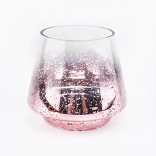 China 435ML Candle Jar Glass Candle Holder with Luxury Mercury Decorating Pink manufacturer