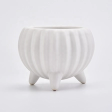China matte white ceramic jar for candles ceramic candle holders manufacturer