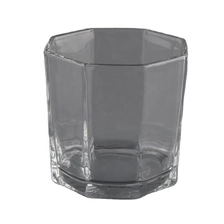 China 14oz hexagonal transparent glass candle holders manufacturer