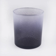 China recycled empty frosted blue glass candle jar manufacturer