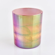 China unique glass container for candle making, beautiful glass candle holder for home decor manufacturer