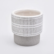 China Custom ceramic candelabra votives stone candle jar home decoration manufacturer
