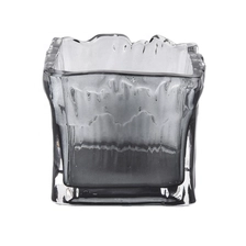 China gray translucent square glass candle holders manufacturer