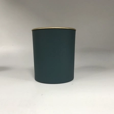China matte colored glass candle jars with metal lid manufacturer